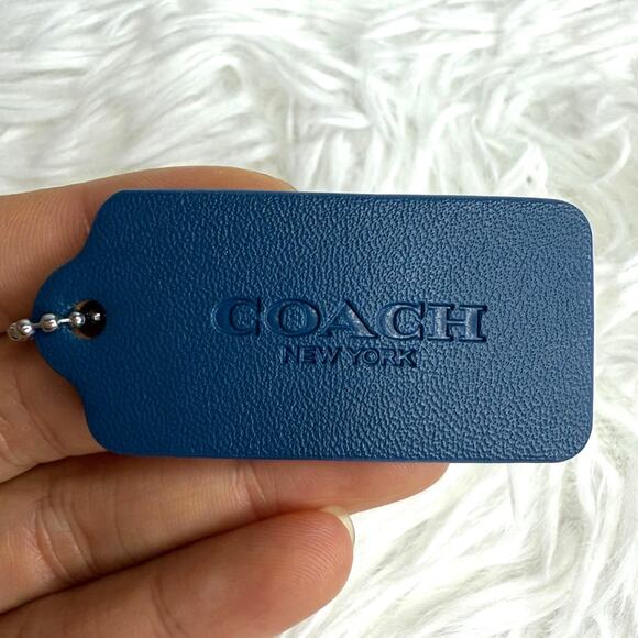 Coach Replacement Blue Fob Bag Charm Hang tag Hangtag - Picture 1 of 3